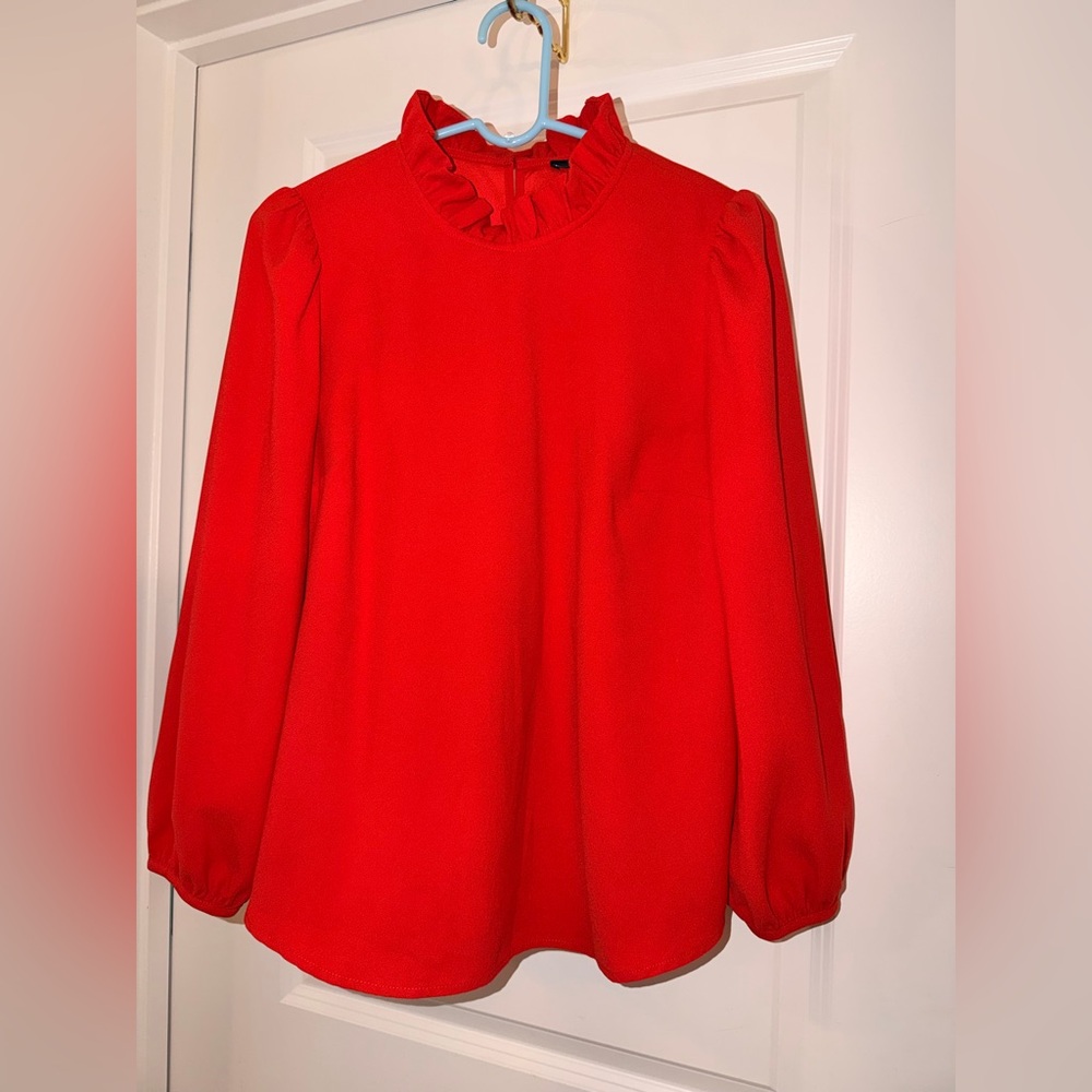 J. Crew Scarlet Ruffle Blouse - Picture 3 of 10